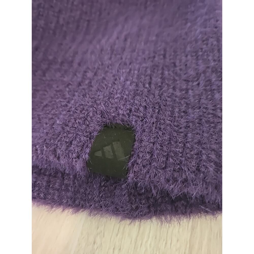 Adidas Womens Lifestyle Non Fold Beanie Nwt Plum Purple - Picture 8 of 9